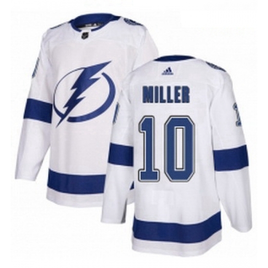 Youth Adidas Tampa Bay Lightning 10 JT Miller Authentic White Away NHL Jersey Youth Adidas Tampa Bay Lightning 10 JT Miller Authentic White Away NHL Jersey
