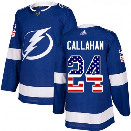 Youth Adidas Tampa Bay Lightning 24 Ryan Callahan Authentic Blue USA Flag Fashion NHL Jersey Youth Adidas Tampa Bay Lightning 24 Ryan Callahan Authentic Blue USA Flag Fashion NHL Jersey