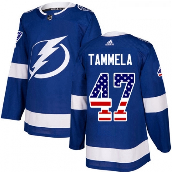 Youth Adidas Tampa Bay Lightning 47 Jonne Tammela Authentic Blue USA Flag Fashion NHL Jersey Youth Adidas Tampa Bay Lightning 47 Jonne Tammela Authentic Blue USA Flag Fashion NHL Jersey