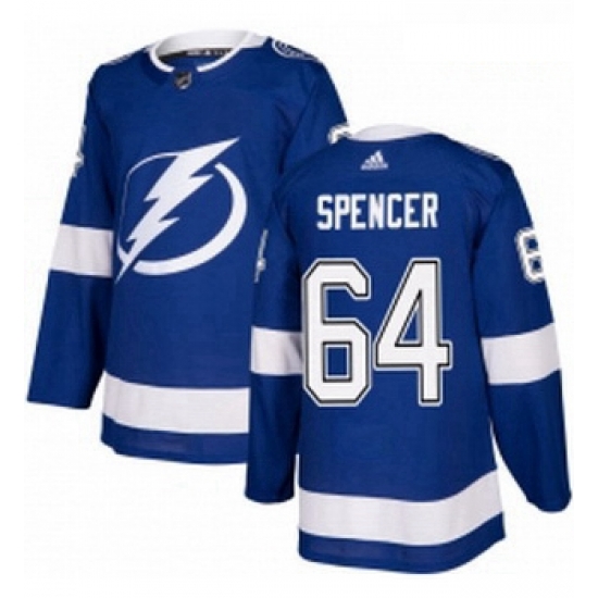 Youth Adidas Tampa Bay Lightning 64 Matthew Spencer Authentic Royal Blue Home NHL Jersey Youth Adidas Tampa Bay Lightning 64 Matthew Spencer Authentic Royal Blue Home NHL Jersey