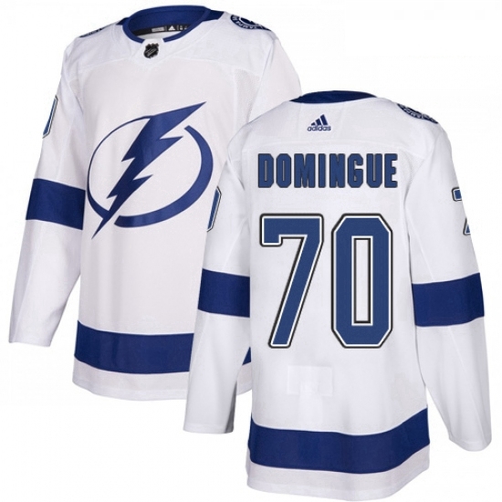 Youth Adidas Tampa Bay Lightning 70 Louis Domingue Authentic White Away NHL Jersey Youth Adidas Tampa Bay Lightning 70 Louis Domingue Authentic White Away NHL Jersey
