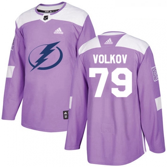 Youth Adidas Tampa Bay Lightning 79 Alexander Volkov Authentic Purple Fights Cancer Practice NHL Jersey Youth Adidas Tampa Bay Lightning 79 Alexander Volkov Authentic Purple Fights Cancer Practice NHL Jersey