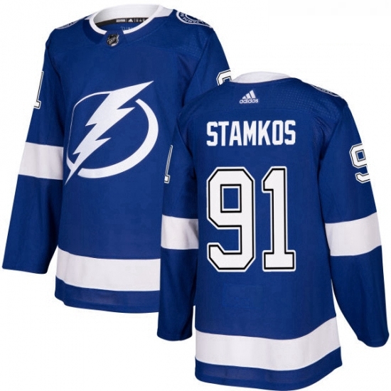 Youth Adidas Tampa Bay Lightning 91 Steven Stamkos Authentic Royal Blue Home NHL Jersey Youth Adidas Tampa Bay Lightning 91 Steven Stamkos Authentic Royal Blue Home NHL Jersey