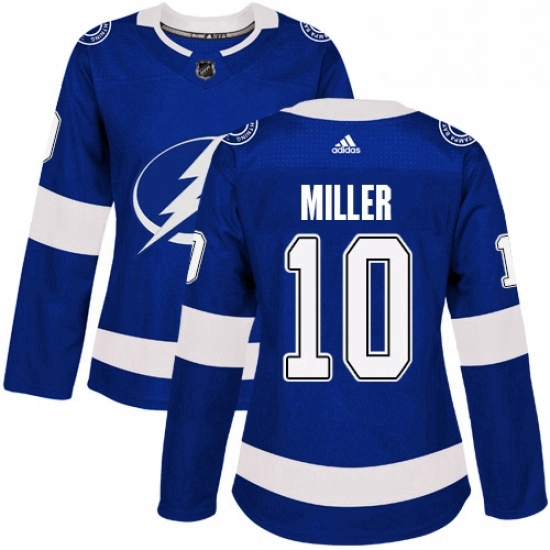 Womens Adidas Tampa Bay Lightning 10 JT Miller Authentic Royal Blue Home NHL Jerse Womens Adidas Tampa Bay Lightning 10 JT Miller Authentic Royal Blue Home NHL Jerse