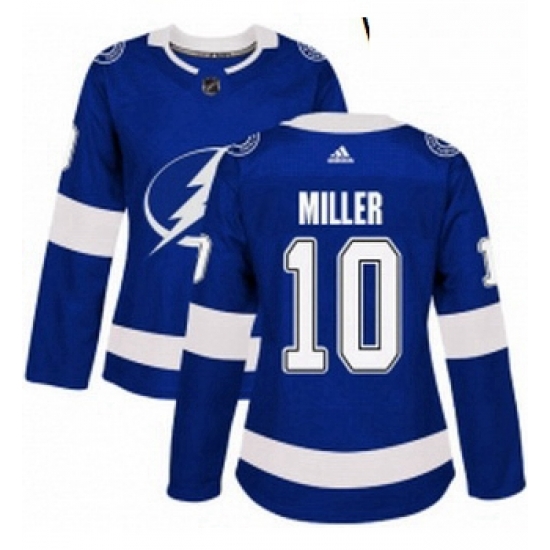 Womens Adidas Tampa Bay Lightning 10 JT Miller Authentic Royal Blue Home NHL Jersey Womens Adidas Tampa Bay Lightning 10 JT Miller Authentic Royal Blue Home NHL Jersey