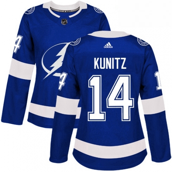 Womens Adidas Tampa Bay Lightning 14 Chris Kunitz Authentic Royal Blue Home NHL Jersey Womens Adidas Tampa Bay Lightning 14 Chris Kunitz Authentic Royal Blue Home NHL Jersey