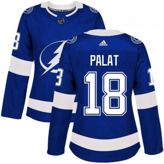 Womens Adidas Tampa Bay Lightning 18 Ondrej Palat Authentic Royal Blue Home NHL Jersey Womens Adidas Tampa Bay Lightning 18 Ondrej Palat Authentic Royal Blue Home NHL Jersey