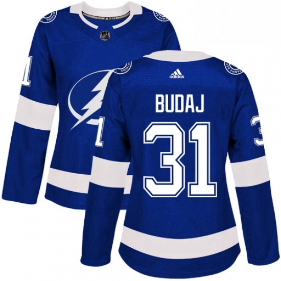 Womens Adidas Tampa Bay Lightning 31 Peter Budaj Authentic Royal Blue Home NHL Jersey Womens Adidas Tampa Bay Lightning 31 Peter Budaj Authentic Royal Blue Home NHL Jersey
