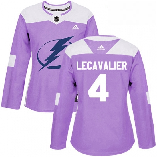 Womens Adidas Tampa Bay Lightning 4 Vincent Lecavalier Authentic Purple Fights Cancer Practice NHL Jersey Womens Adidas Tampa Bay Lightning 4 Vincent Lecavalier Authentic Purple Fights Cancer Practice NHL Jersey