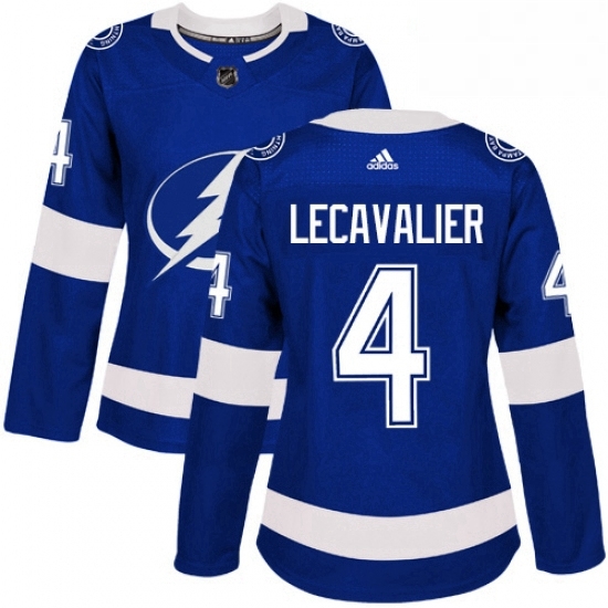 Womens Adidas Tampa Bay Lightning 4 Vincent Lecavalier Authentic Royal Blue Home NHL Jersey Womens Adidas Tampa Bay Lightning 4 Vincent Lecavalier Authentic Royal Blue Home NHL Jersey