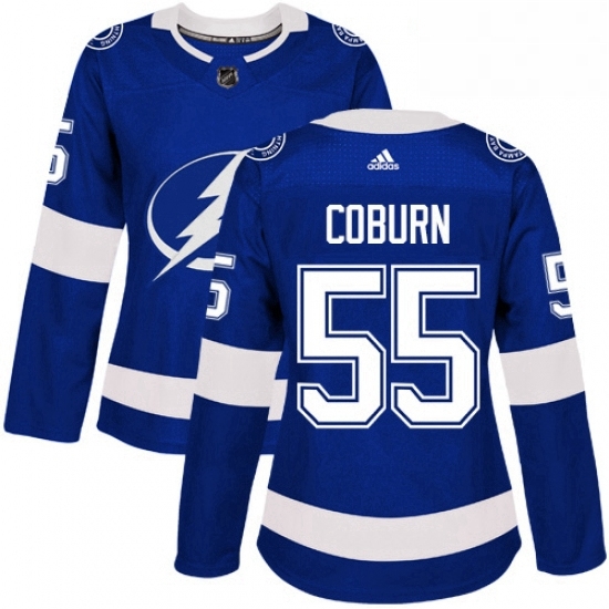 Womens Adidas Tampa Bay Lightning 55 Braydon Coburn Authentic Royal Blue Home NHL Jersey Womens Adidas Tampa Bay Lightning 55 Braydon Coburn Authentic Royal Blue Home NHL Jersey