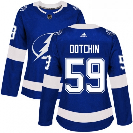Womens Adidas Tampa Bay Lightning 59 Jake Dotchin Authentic Royal Blue Home NHL Jersey Womens Adidas Tampa Bay Lightning 59 Jake Dotchin Authentic Royal Blue Home NHL Jersey