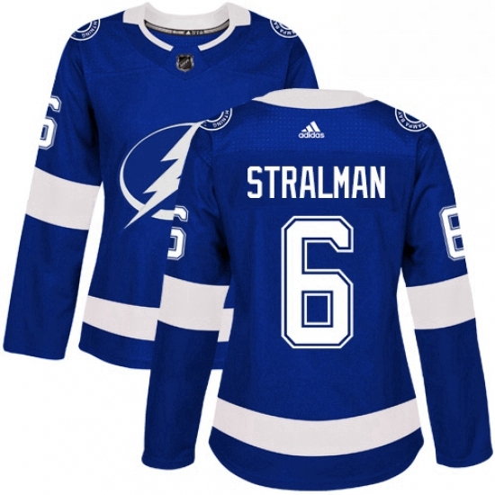 Womens Adidas Tampa Bay Lightning 6 Anton Stralman Authentic Royal Blue Home NHL Jersey Womens Adidas Tampa Bay Lightning 6 Anton Stralman Authentic Royal Blue Home NHL Jersey