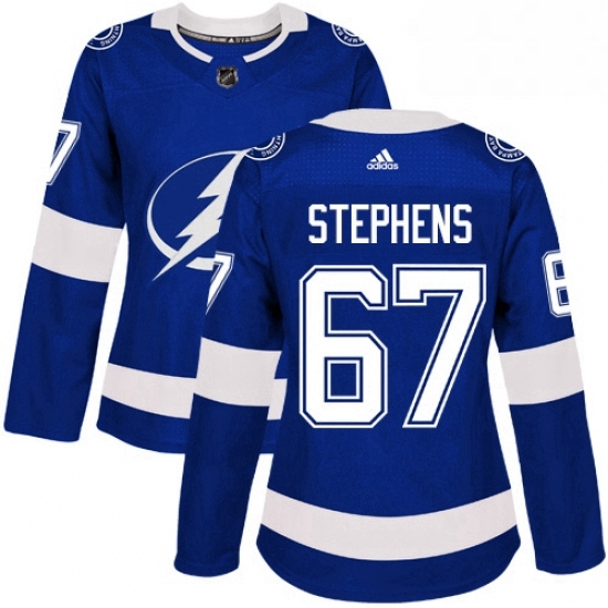 Womens Adidas Tampa Bay Lightning 67 Mitchell Stephens Authentic Royal Blue Home NHL Jersey Womens Adidas Tampa Bay Lightning 67 Mitchell Stephens Authentic Royal Blue Home NHL Jersey