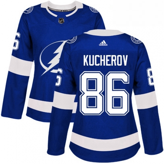 Womens Adidas Tampa Bay Lightning 86 Nikita Kucherov Authentic Royal Blue Home NHL Jersey Womens Adidas Tampa Bay Lightning 86 Nikita Kucherov Authentic Royal Blue Home NHL Jersey
