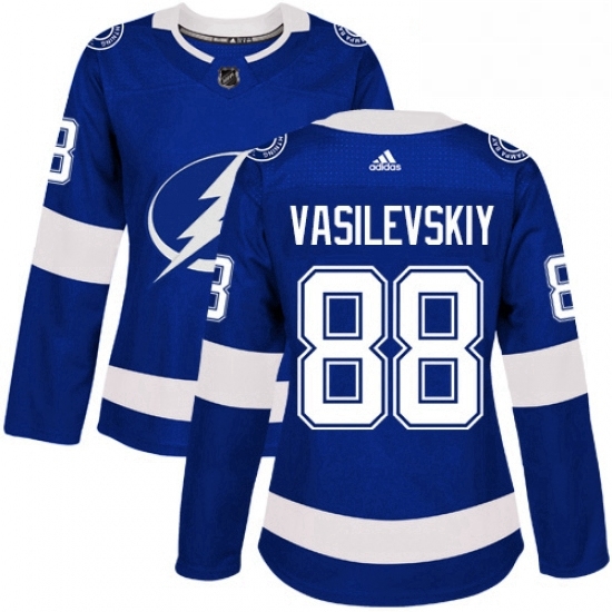 Womens Adidas Tampa Bay Lightning 88 Andrei Vasilevskiy Authentic Royal Blue Home NHL Jersey Womens Adidas Tampa Bay Lightning 88 Andrei Vasilevskiy Authentic Royal Blue Home NHL Jersey