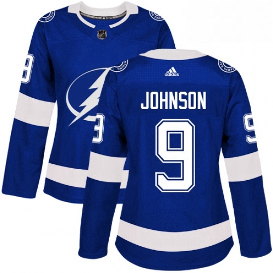 Womens Adidas Tampa Bay Lightning 9 Tyler Johnson Authentic Royal Blue Home NHL Jersey Womens Adidas Tampa Bay Lightning 9 Tyler Johnson Authentic Royal Blue Home NHL Jersey