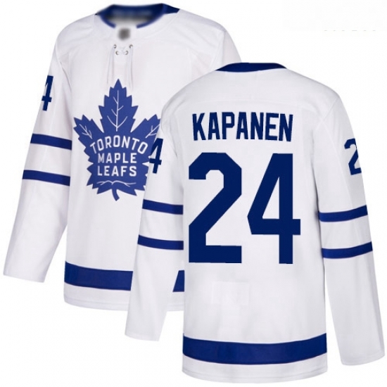 Maple Leafs #24 Kasperi Kapanen White Road Authentic Stitched Hockey Jersey Maple Leafs #24 Kasperi Kapanen White Road Authentic Stitched Hockey Jersey