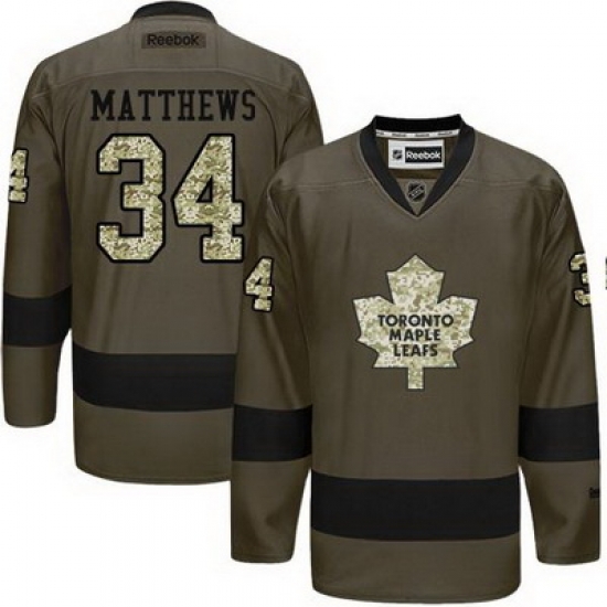 Maple Leafs #34 Auston Matthews Green Salute to Service Stitched NHL Jersey Maple Leafs #34 Auston Matthews Green Salute to Service Stitched NHL Jersey