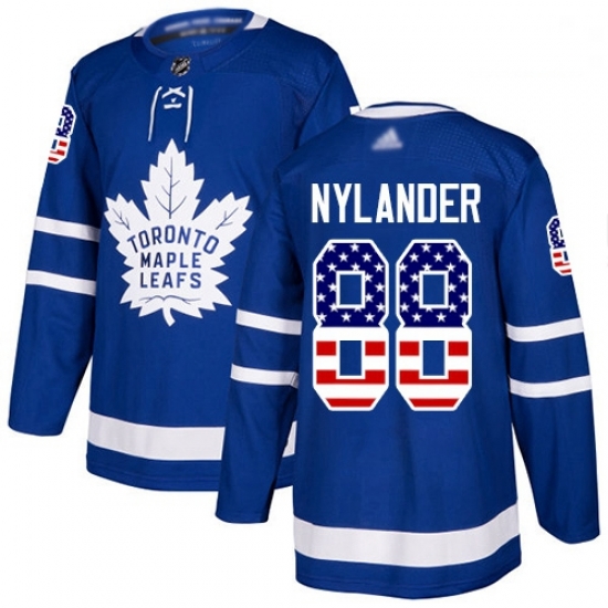 Maple Leafs 88 William Nylander Blue Home Authentic USA Flag Stitched Hockey Jersey Maple Leafs 88 William Nylander Blue Home Authentic USA Flag Stitched Hockey Jersey