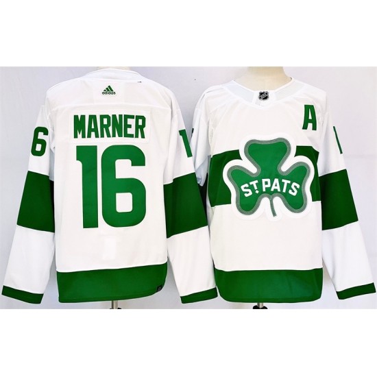 Men Toronto Maple Leafs 16 Mitch Marner White St Patricks Authentic Jersey Men Toronto Maple Leafs 16 Mitch Marner White St Patricks Authentic Jersey