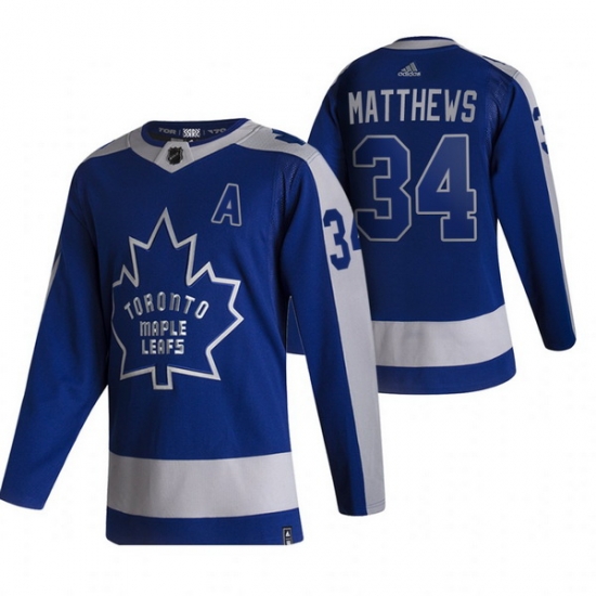 Men Toronto Maple Leafs 34 Auston Matthews Blue Adidas 2020 21 Reverse Retro Alternate NHL Jersey Men Toronto Maple Leafs 34 Auston Matthews Blue Adidas 2020 21 Reverse Retro Alternate NHL Jersey