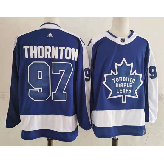 Men Toronto Maple Leafs 97 Joe Thornton Blue 2020 21 Reverse Retro Adidas Jersey Men Toronto Maple Leafs 97 Joe Thornton Blue 2020 21 Reverse Retro Adidas Jersey