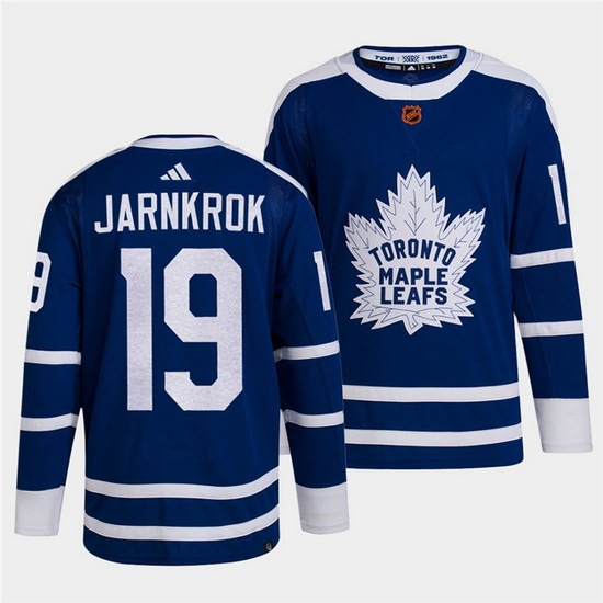 Men Toronto Maple Leafs Black 19 Calle Jarnkrok Blue 2022 Reverse Retro Stitched Jersey Men Toronto Maple Leafs Black 19 Calle Jarnkrok Blue 2022 Reverse Retro Stitched Jersey