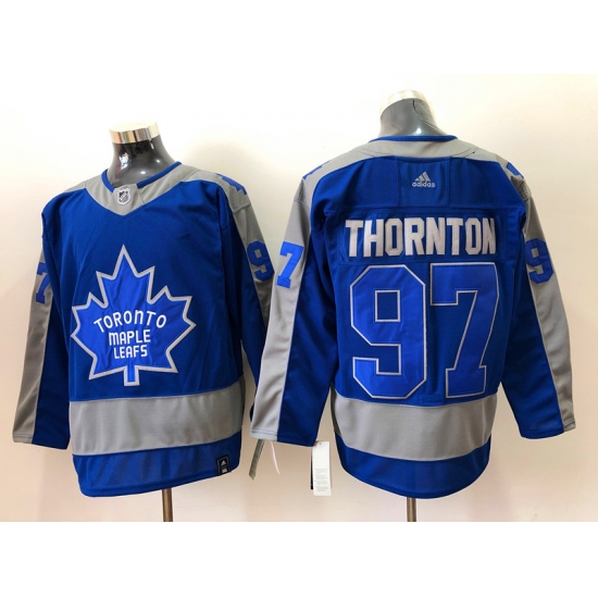 Men Toronto Maple Leafs Joe Thornton 97 Blue 2020 21 Reverse Retro Adidas Jersey Men Toronto Maple Leafs Joe Thornton 97 Blue 2020 21 Reverse Retro Adidas Jersey
