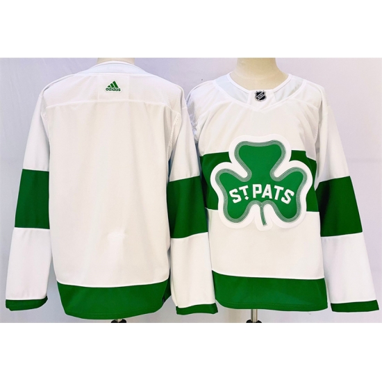 Men Toronto Maple Leafs White Blank St Patricks Authentic Jersey Men Toronto Maple Leafs White Blank St Patricks Authentic Jersey