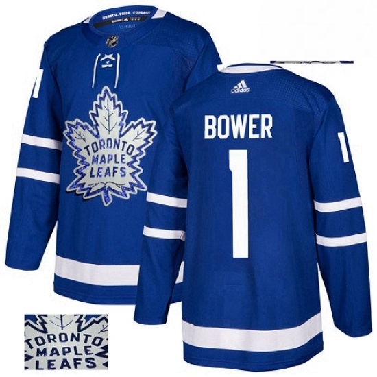 Mens Adidas Toronto Maple Leafs 1 Johnny Bower Authentic Royal Blue Fashion Gold NHL Jersey Mens Adidas Toronto Maple Leafs 1 Johnny Bower Authentic Royal Blue Fashion Gold NHL Jersey