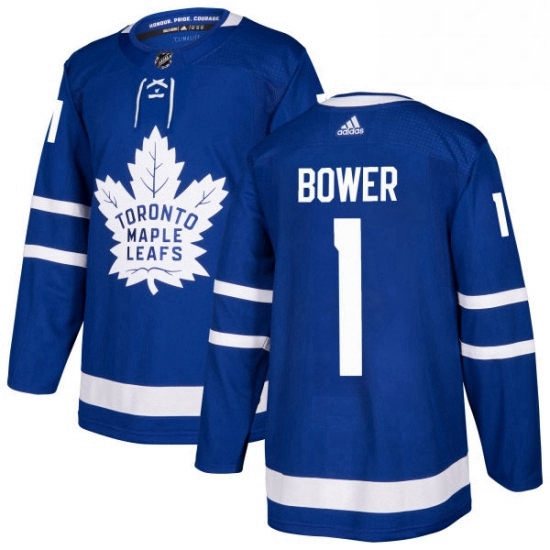 Mens Adidas Toronto Maple Leafs 1 Johnny Bower Authentic Royal Blue Home NHL Jersey Mens Adidas Toronto Maple Leafs 1 Johnny Bower Authentic Royal Blue Home NHL Jersey