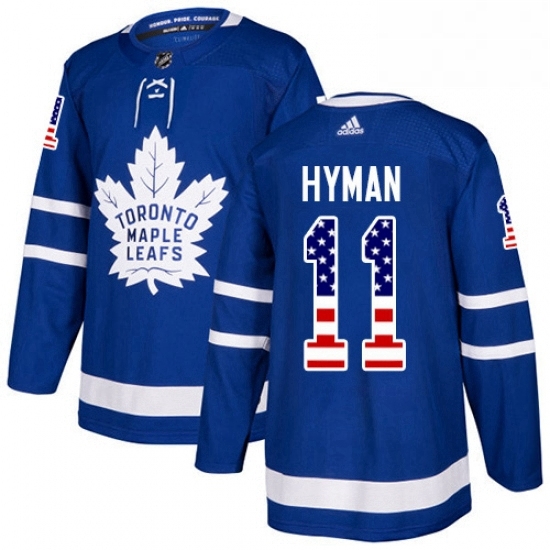 Mens Adidas Toronto Maple Leafs 11 Zach Hyman Authentic Royal Blue USA Flag Fashion NHL Jersey Mens Adidas Toronto Maple Leafs 11 Zach Hyman Authentic Royal Blue USA Flag Fashion NHL Jersey