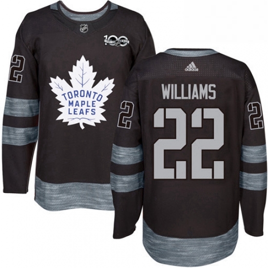 Mens Adidas Toronto Maple Leafs 22 Tiger Williams Authentic Black 1917 2017 100th Anniversary NHL Jersey Mens Adidas Toronto Maple Leafs 22 Tiger Williams Authentic Black 1917 2017 100th Anniversary NHL Jersey