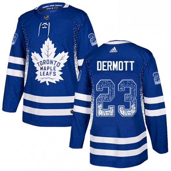 Mens Adidas Toronto Maple Leafs 23 Travis Dermott Authentic Blue Drift Fashion NHL Jersey Mens Adidas Toronto Maple Leafs 23 Travis Dermott Authentic Blue Drift Fashion NHL Jersey