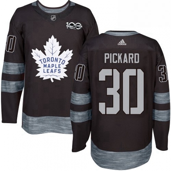 Mens Adidas Toronto Maple Leafs 30 Calvin Pickard Authentic Black 1917 2017 100th Anniversary NHL Jersey Mens Adidas Toronto Maple Leafs 30 Calvin Pickard Authentic Black 1917 2017 100th Anniversary NHL Jersey