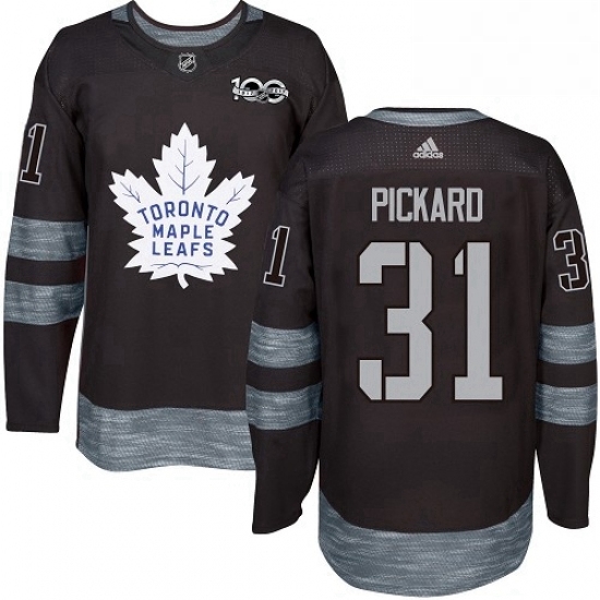 Mens Adidas Toronto Maple Leafs 31 Calvin Pickard Authentic Black 1917 2017 100th Anniversary NHL Jersey Mens Adidas Toronto Maple Leafs 31 Calvin Pickard Authentic Black 1917 2017 100th Anniversary NHL Jersey