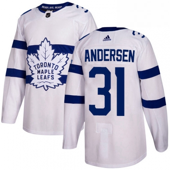Mens Adidas Toronto Maple Leafs 31 Frederik Andersen Authentic White 2018 Stadium Series NHL Jersey Mens Adidas Toronto Maple Leafs 31 Frederik Andersen Authentic White 2018 Stadium Series NHL Jersey