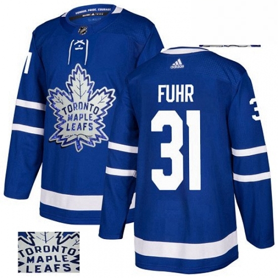 Mens Adidas Toronto Maple Leafs 31 Grant Fuhr Authentic Royal Blue Fashion Gold NHL Jersey Mens Adidas Toronto Maple Leafs 31 Grant Fuhr Authentic Royal Blue Fashion Gold NHL Jersey