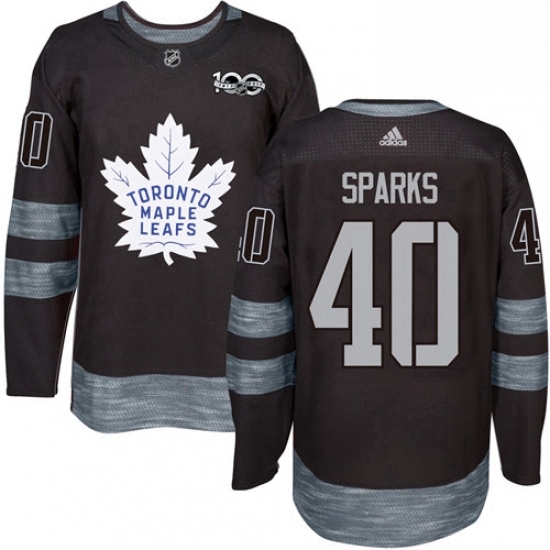 Mens Adidas Toronto Maple Leafs 40 Garret Sparks Authentic Black 1917 2017 100th Anniversary NHL Jersey Mens Adidas Toronto Maple Leafs 40 Garret Sparks Authentic Black 1917 2017 100th Anniversary NHL Jersey
