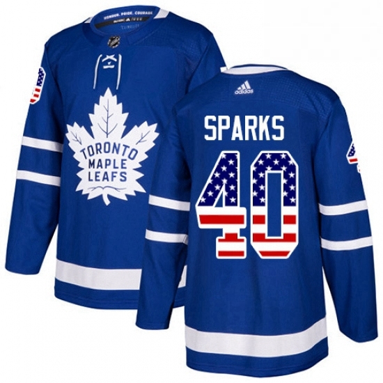 Mens Adidas Toronto Maple Leafs 40 Garret Sparks Authentic Royal Blue USA Flag Fashion NHL Jersey Mens Adidas Toronto Maple Leafs 40 Garret Sparks Authentic Royal Blue USA Flag Fashion NHL Jersey