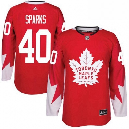 Mens Adidas Toronto Maple Leafs 40 Garret Sparks Premier Red Alternate NHL Jersey Mens Adidas Toronto Maple Leafs 40 Garret Sparks Premier Red Alternate NHL Jersey