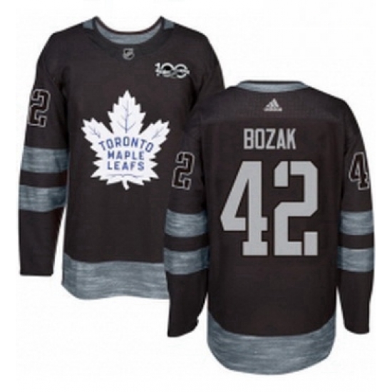 Mens Adidas Toronto Maple Leafs 42 Tyler Bozak Authentic Black 1917 2017 100th Anniversary NHL Jersey Mens Adidas Toronto Maple Leafs 42 Tyler Bozak Authentic Black 1917 2017 100th Anniversary NHL Jersey