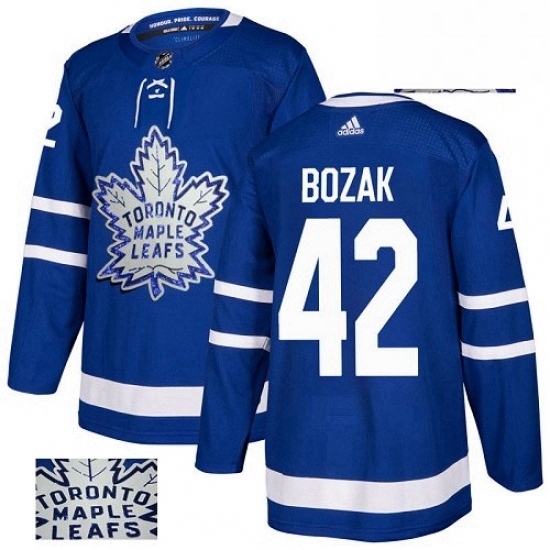 Mens Adidas Toronto Maple Leafs 42 Tyler Bozak Authentic Royal Blue Fashion Gold NHL Jersey Mens Adidas Toronto Maple Leafs 42 Tyler Bozak Authentic Royal Blue Fashion Gold NHL Jersey