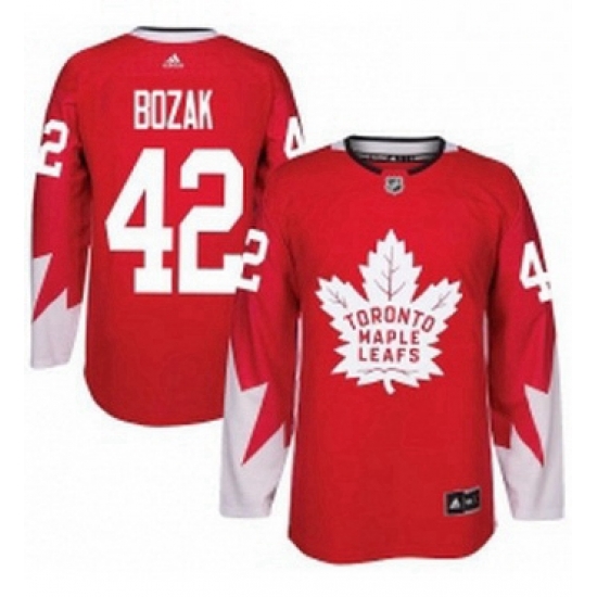 Mens Adidas Toronto Maple Leafs 42 Tyler Bozak Premier Red Alternate NHL Jersey Mens Adidas Toronto Maple Leafs 42 Tyler Bozak Premier Red Alternate NHL Jersey