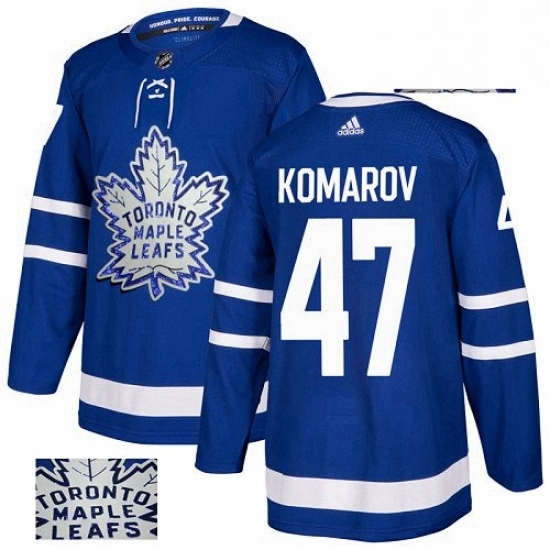 Mens Adidas Toronto Maple Leafs 47 Leo Komarov Authentic Royal Blue Fashion Gold NHL Jersey Mens Adidas Toronto Maple Leafs 47 Leo Komarov Authentic Royal Blue Fashion Gold NHL Jersey