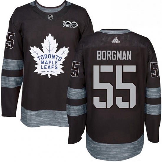 Mens Adidas Toronto Maple Leafs 55 Andreas Borgman Authentic Black 1917 2017 100th Anniversary NHL Jersey Mens Adidas Toronto Maple Leafs 55 Andreas Borgman Authentic Black 1917 2017 100th Anniversary NHL Jersey