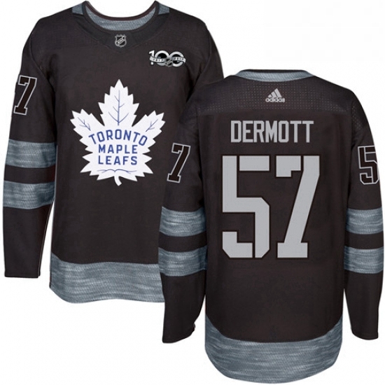 Mens Adidas Toronto Maple Leafs 57 Travis Dermott Authentic Black 1917 2017 100th Anniversary NHL Jersey Mens Adidas Toronto Maple Leafs 57 Travis Dermott Authentic Black 1917 2017 100th Anniversary NHL Jersey