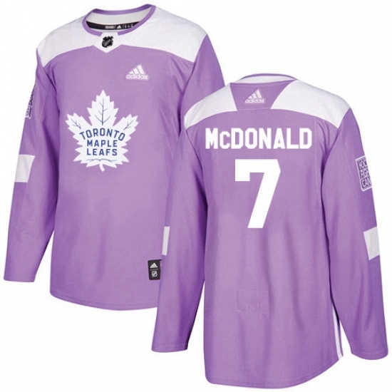 Mens Adidas Toronto Maple Leafs 7 Lanny McDonald Authentic Purple Fights Cancer Practice NHL Jersey Mens Adidas Toronto Maple Leafs 7 Lanny McDonald Authentic Purple Fights Cancer Practice NHL Jersey