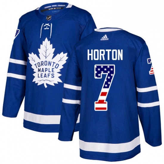 Mens Adidas Toronto Maple Leafs 7 Tim Horton Authentic Royal Blue USA Flag Fashion NHL Jersey Mens Adidas Toronto Maple Leafs 7 Tim Horton Authentic Royal Blue USA Flag Fashion NHL Jersey